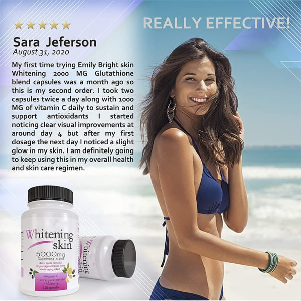 Glutathione capsules 120 capsules Skin whitening Capsules Beauty and brightening skin