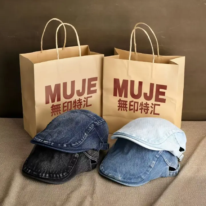 Unmarked denim front hat for women in spring and summer versatile backward wearing duck tongue beret big head hat male painter hat