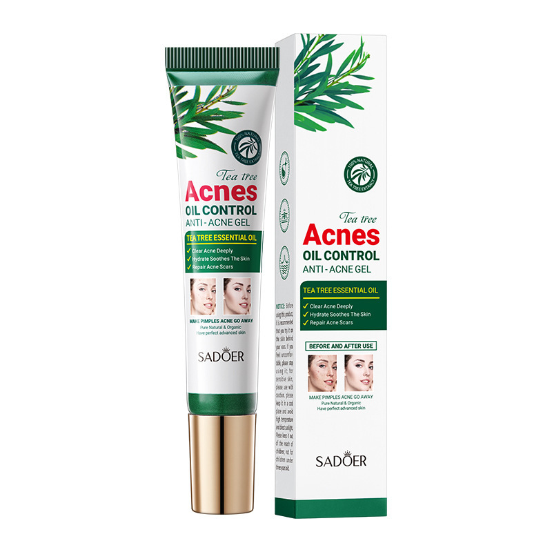 SADOER Tea Tree Acne and Oil Control Skin Care Product Set Facial Cleanser face cream gel