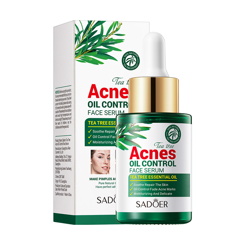 SADOER Tea Tree Acne and Oil Control Skin Care Product Set Facial Cleanser face cream gel