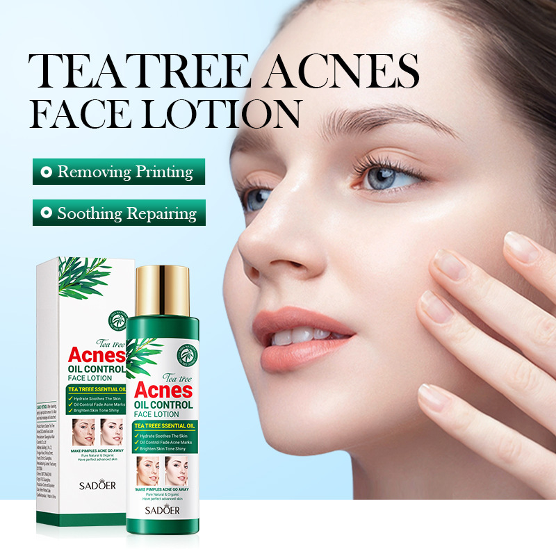 SADOER Tea Tree Acne and Oil Control Skin Care Product Set Facial Cleanser face cream gel
