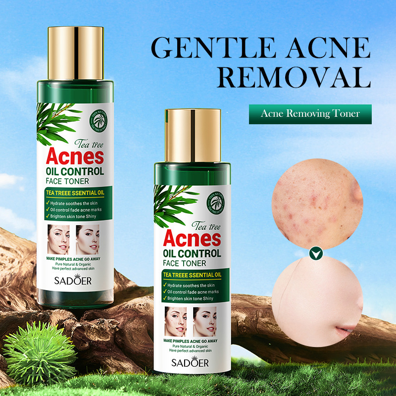 SADOER Tea Tree Acne and Oil Control Skin Care Product Set Facial Cleanser face cream gel