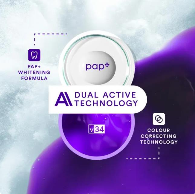 Hismile V34 Teeth Whitening Strips Purple Tooth Whitening Tooth Stain Treatment Combining Whitening and Colour Correction