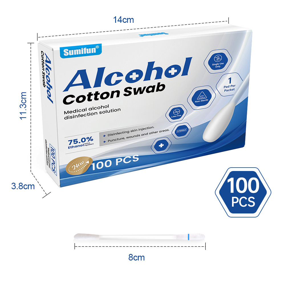 sumifun iodophor cotton swabs alcohol swabs household disinfectant skin cleaning wound treatment travel size