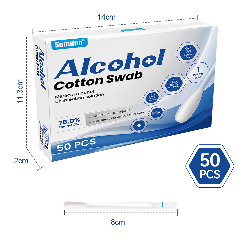 sumifun iodophor cotton swabs alcohol swabs household disinfectant skin cleaning wound treatment travel size