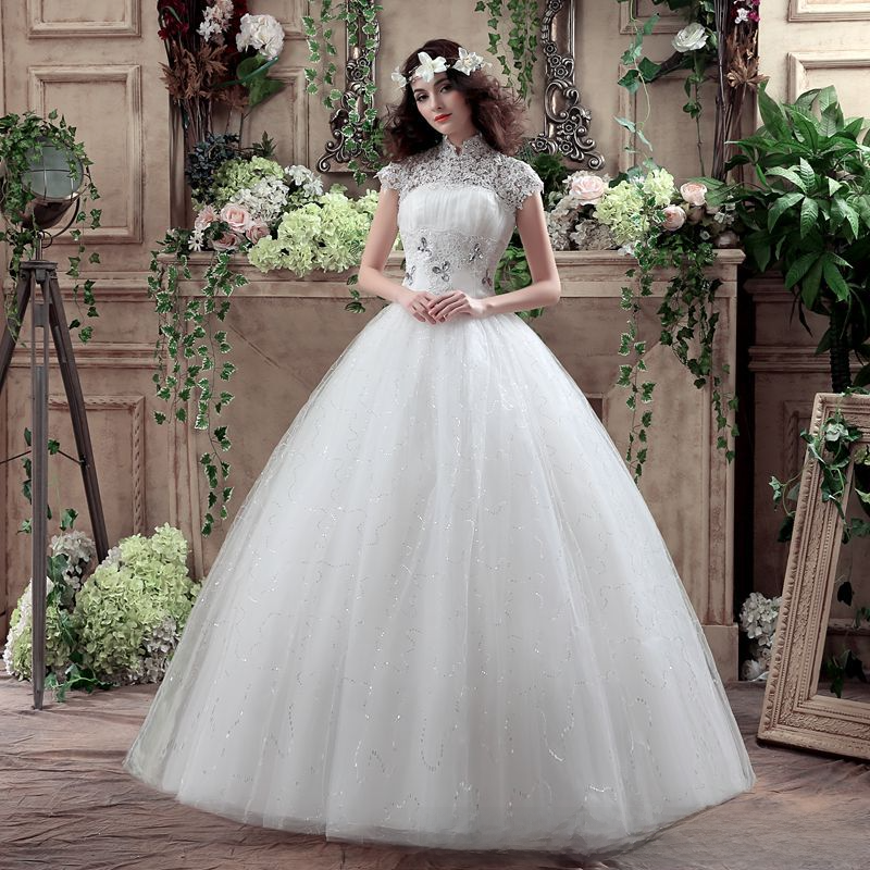 Waisted fishtail wedding dress, small tail wedding dress, fishtail wedding dress, simple slimming plus size wedding dress