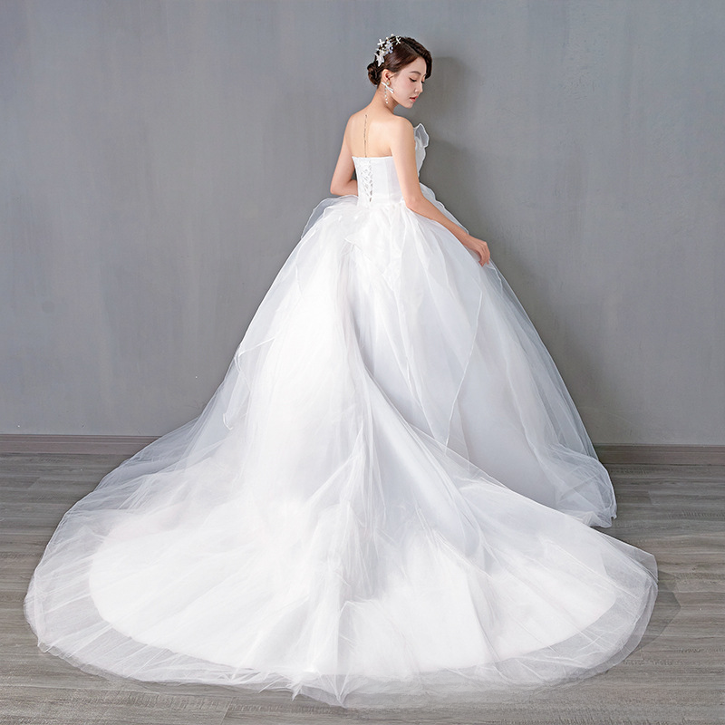 Wedding Dress 2025 New Bride Wedding Dress One Shoulder Wedding Dress Trailing Slim Slim Forest Princess Fantasy