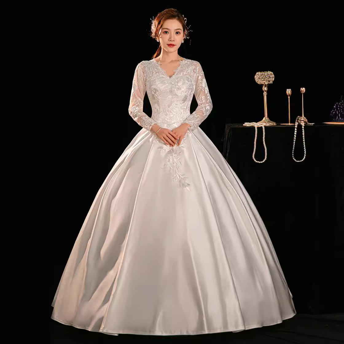 Wedding dress bride 2025 new style wedding wedding slimming large size slimming white