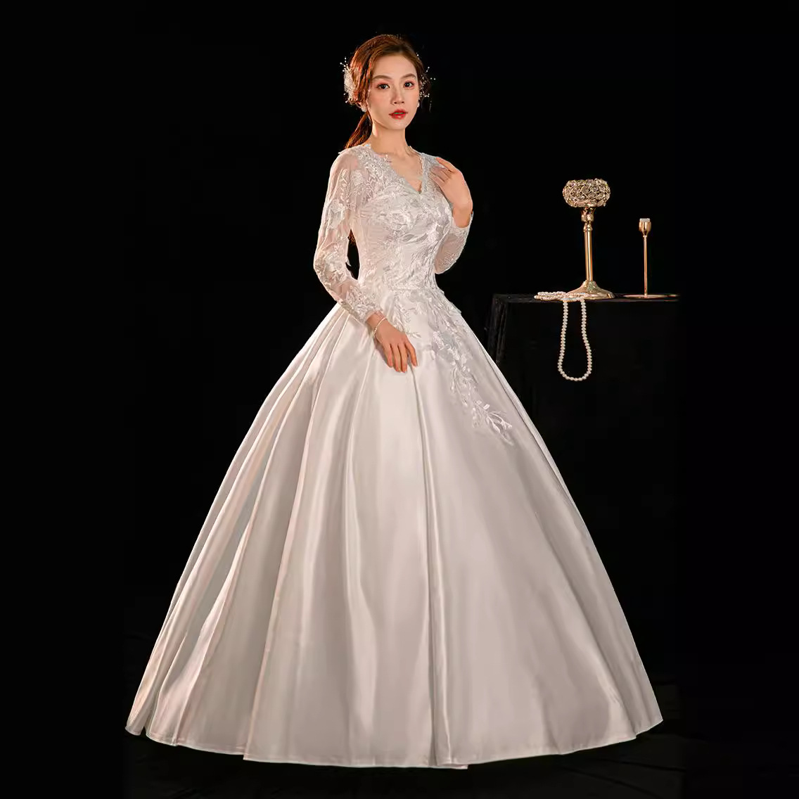 Wedding dress bride 2025 new style wedding wedding slimming large size slimming white