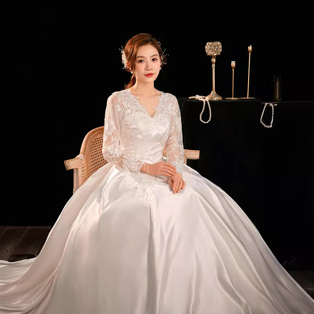 Wedding dress bride 2025 new style wedding wedding slimming large size slimming white