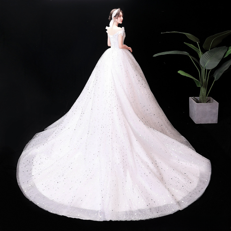 Wedding dress bride 2025 new style wedding wedding slimming large size slimming white