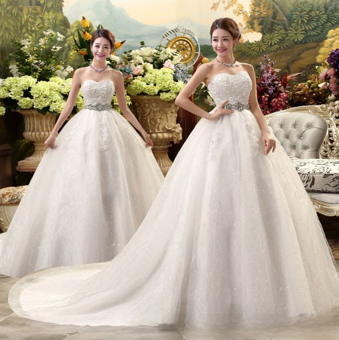 Pregnant women wedding dress bride 2025 new strap Korean style high waist large size long tail wedding dress with slim tail