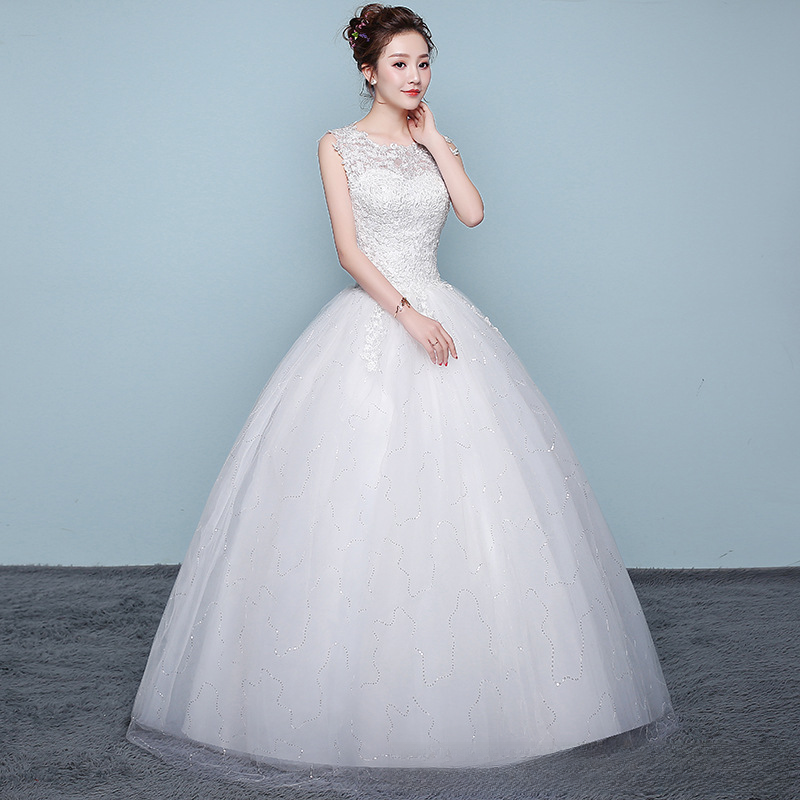 Pregnant women wedding dress bride 2025 new strap Korean style high waist large size long tail wedding dress with slim tail