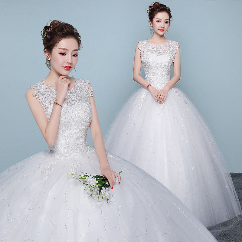 Pregnant women wedding dress bride 2025 new strap Korean style high waist large size long tail wedding dress with slim tail