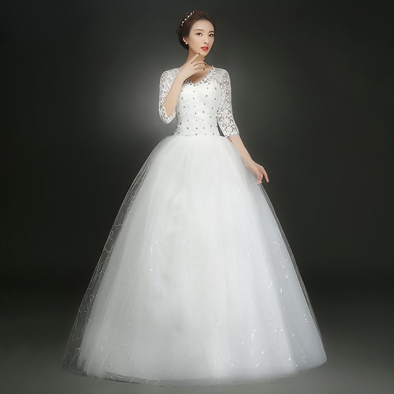 Lace Wedding Dress Lace Wedding Dress One Shoulder Wedding Dress Sleeves Slim Wedding Dress Simple Slimming Plus Size Wedding Dress