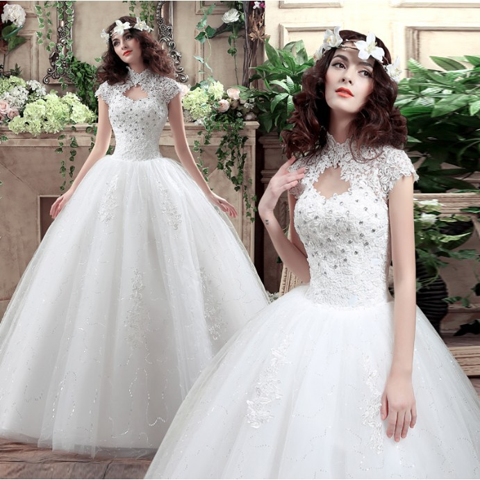 Wedding dress wedding bride wedding dress 2025 new simple Korean style tube top large size slimming and floor-length