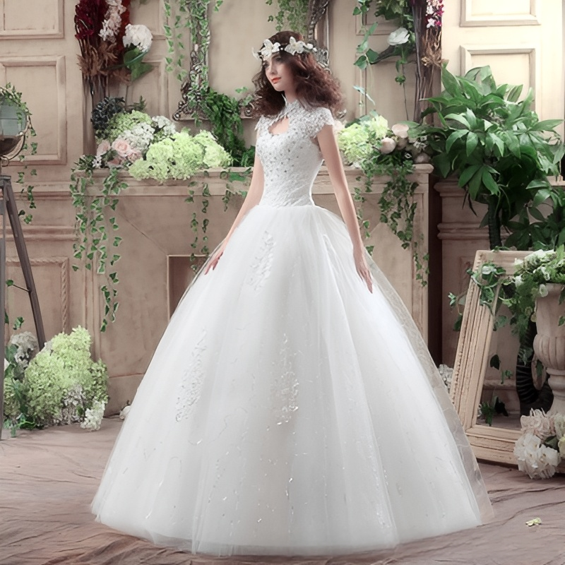 Wedding dress wedding bride wedding dress 2025 new simple Korean style tube top large size slimming and floor-length