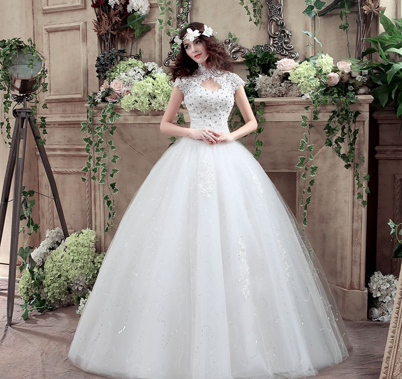 Wedding dress wedding bride wedding dress 2025 new simple Korean style tube top large size slimming and floor-length