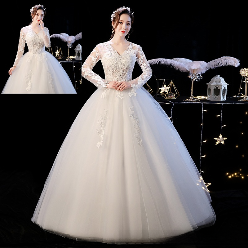 Starry sky simple one-shoulder main wedding dress 2025 new temperament bride French heavy industry luxury palace style trailing summer