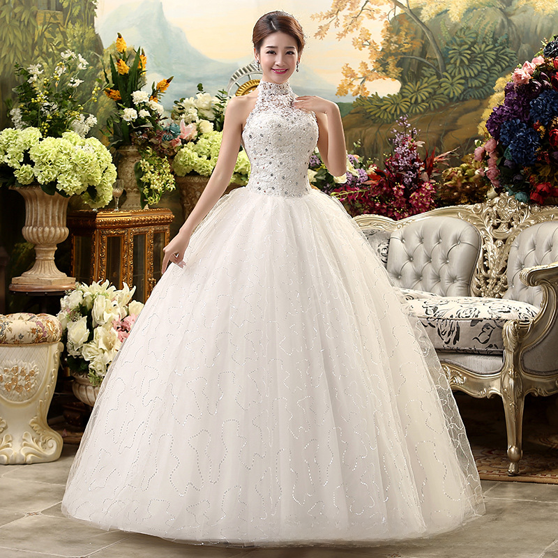 Wedding Dress 2025 New Floor-length Wedding Dress Korean Style Puff Skirt One Shoulder Simple Slimming Large Size Slim Fit