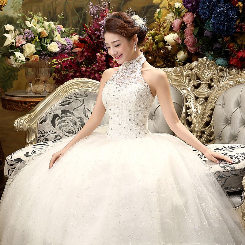 Wedding Dress 2025 New Floor-length Wedding Dress Korean Style Puff Skirt One Shoulder Simple Slimming Large Size Slim Fit