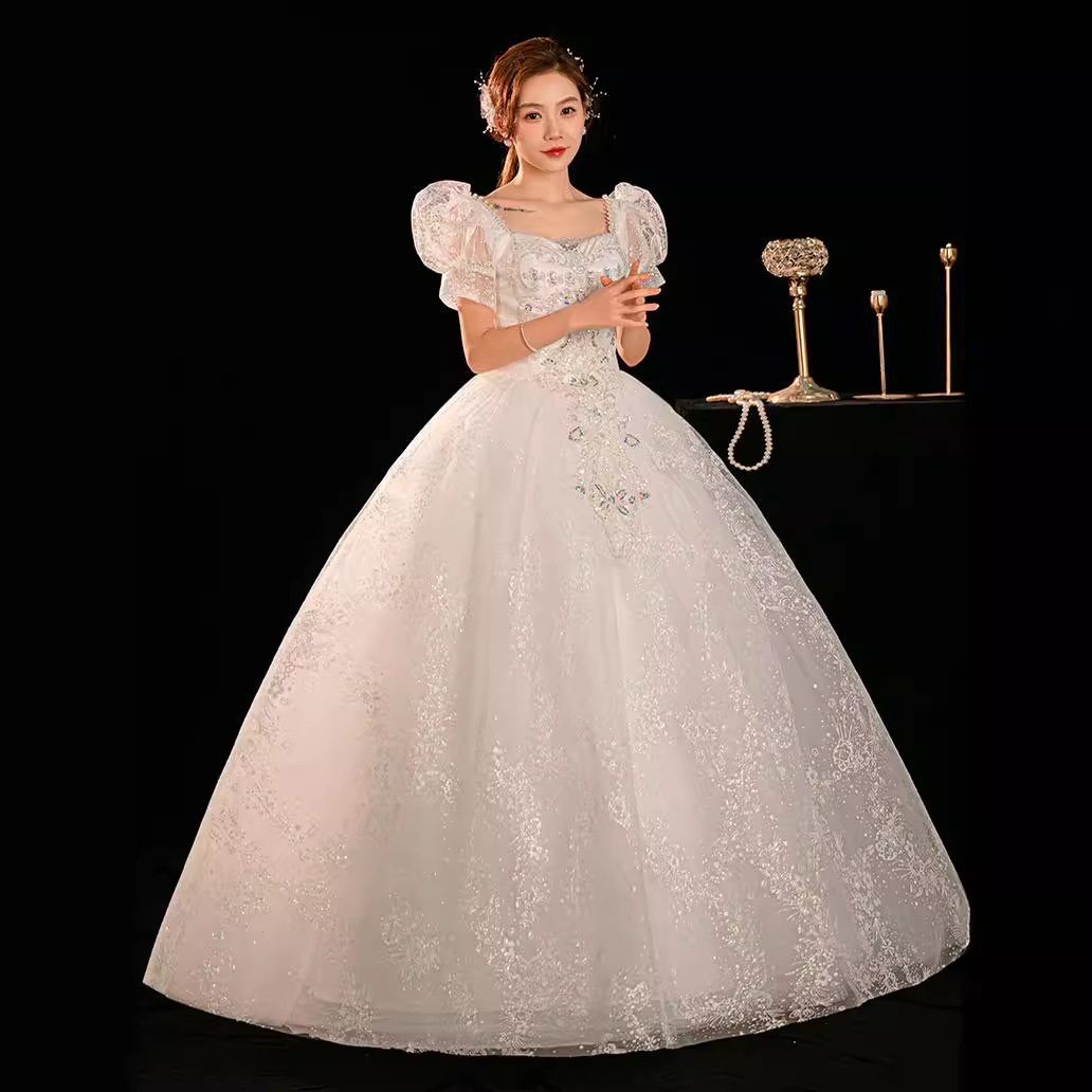 French fugitive princess wedding dress 2025 new bride petite main yarn high-quality going out yarn temperament
