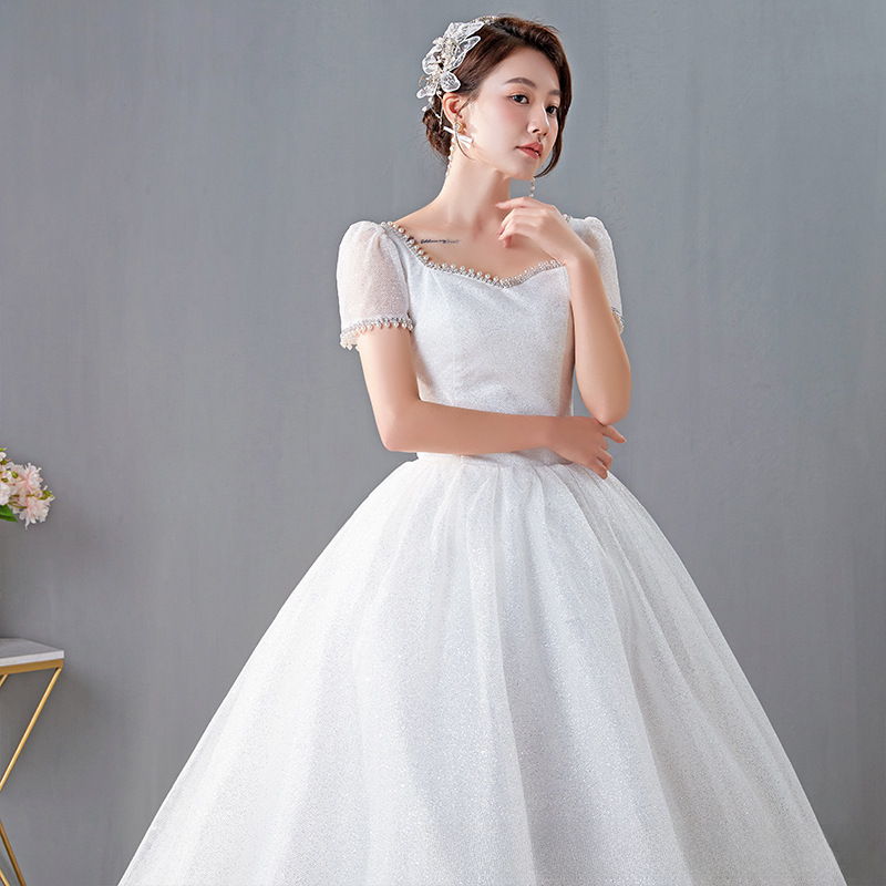 French fugitive princess wedding dress 2025 new bride petite main yarn high-quality going out yarn temperament