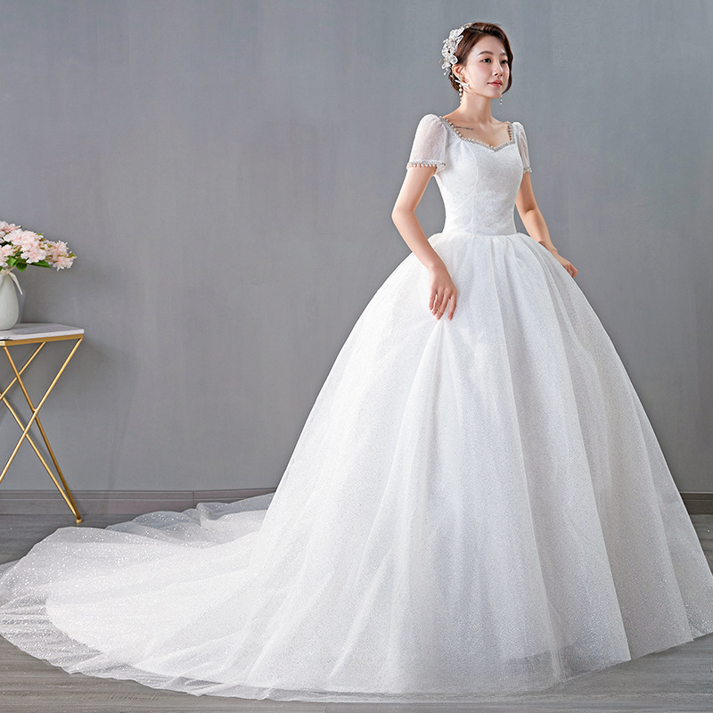 French fugitive princess wedding dress 2025 new bride petite main yarn high-quality going out yarn temperament