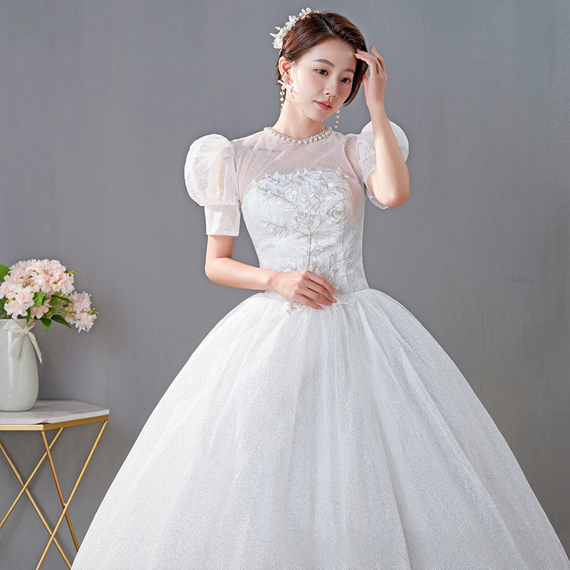 French fugitive princess wedding dress 2025 new bride petite main yarn high-quality going out yarn temperament