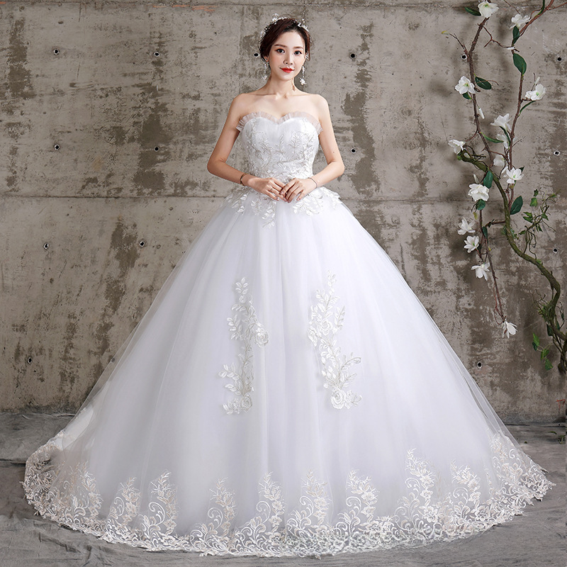 Wedding Dress 2025 New Bride Wedding Trailing Slim Fit Tube Top Wedding Dress Slim Plus Size