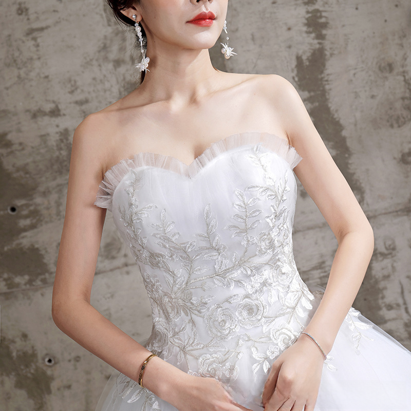 Wedding Dress 2025 New Bride Wedding Trailing Slim Fit Tube Top Wedding Dress Slim Plus Size