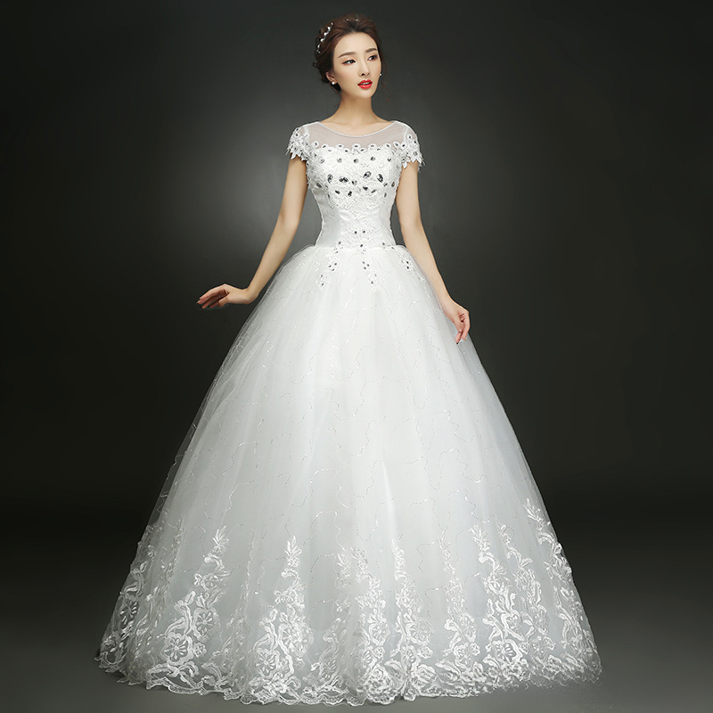 Wedding dress bride 2025 new slim slim long tail wedding dress tail tube top straps large size