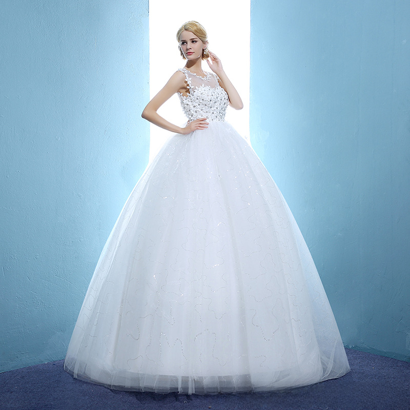 Wedding dress bride maternity wedding dress 2025 new floor high waist Korean style Korean wedding dress one shoulder