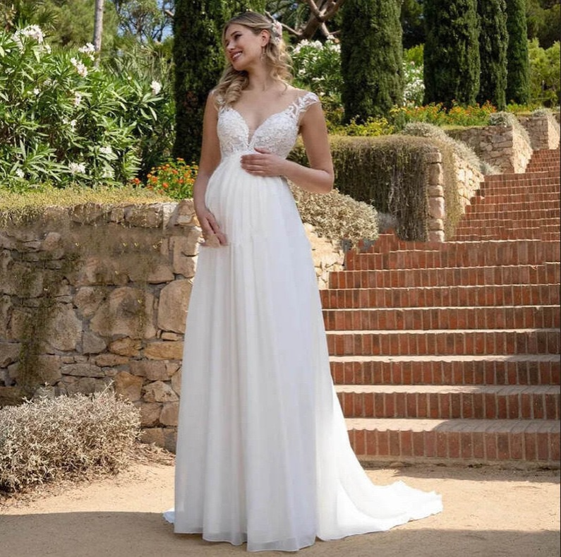 Wedding dress 2025 new style bridal lace slim fit deep v-neck light tail large backless cover arms temperament forest slim fit