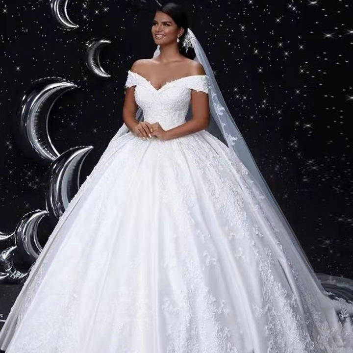 2025 New Summer Mesh Fishtail Light Wedding Dress Slim Lace Bridal Travel Photography Forest Light Wedding Dress Fashionable Trailing