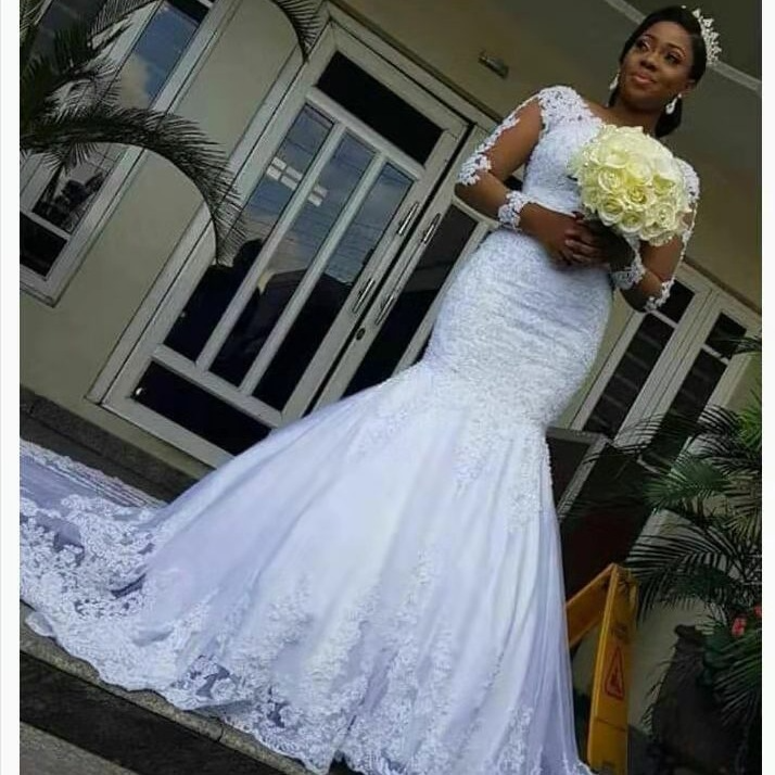 2025 New Summer Mesh Fishtail Light Wedding Dress Slim Lace Bridal Travel Photography Forest Light Wedding Dress Fashionable Trailing