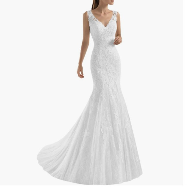 New tube top one shoulder wedding dress slim fit fishtail slim wedding dress small tail dress