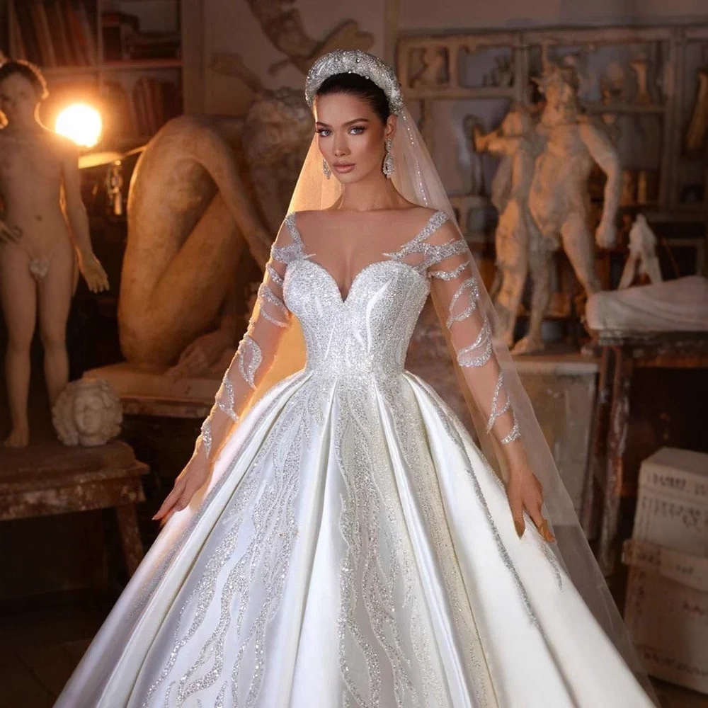 New tube top one shoulder wedding dress slim fit fishtail slim wedding dress small tail dress