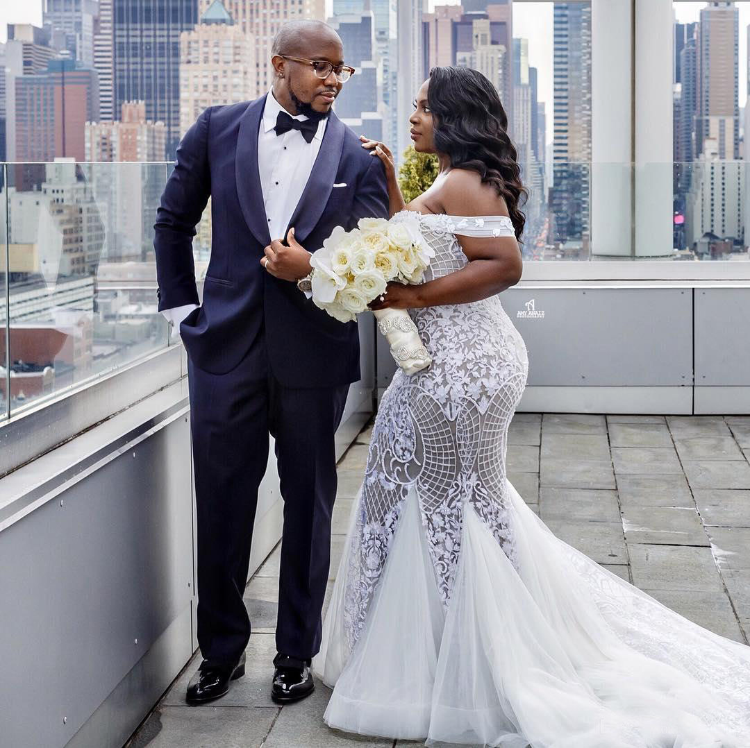 New tube top one shoulder wedding dress slim fit fishtail slim wedding dress small tail dress