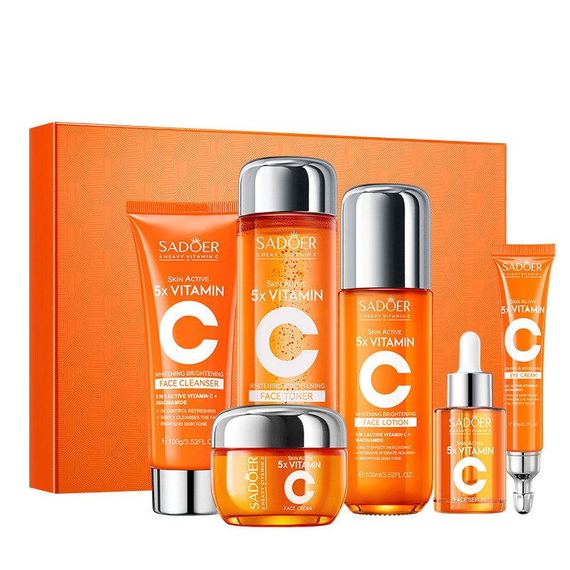 SADOER Five-fold Vitamin C Whitening and Brightening Skin Care Gift Box Skin Care Product Set