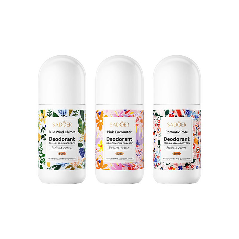 SADOER Orchid Wind Chime Rolling Ball Deodorant Fragrant Small Portable Roll-on Antiperspirant
