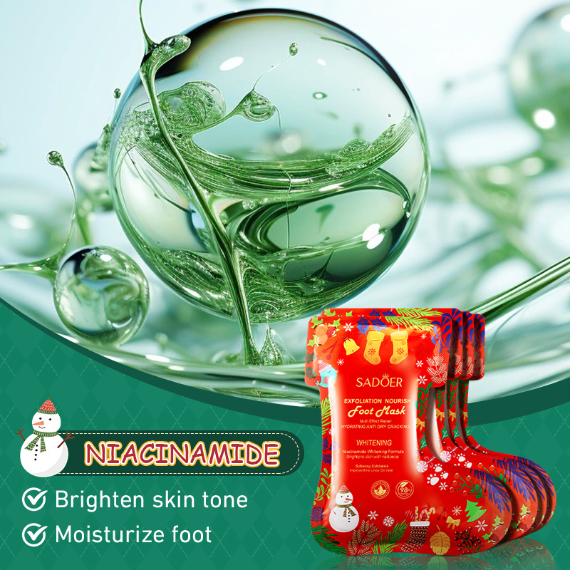 Full English SADOER Christmas Niacinamide Nourishing, Tender, Exfoliating Foot Mask, Care Foot Mask