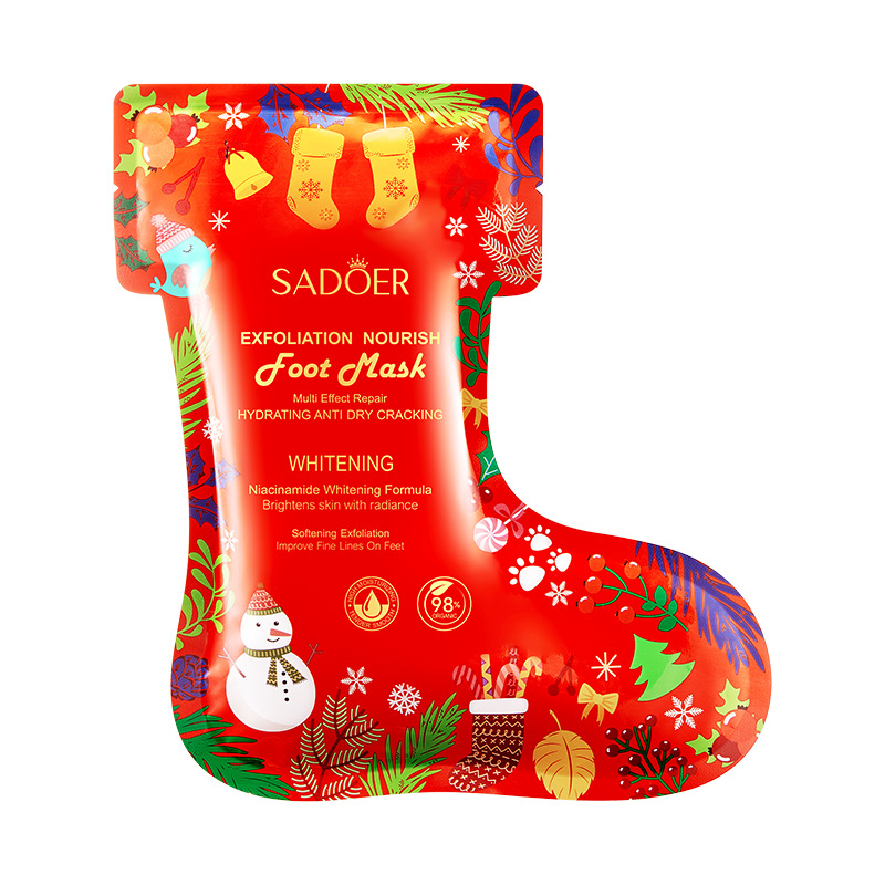 Full English SADOER Christmas Niacinamide Nourishing, Tender, Exfoliating Foot Mask, Care Foot Mask