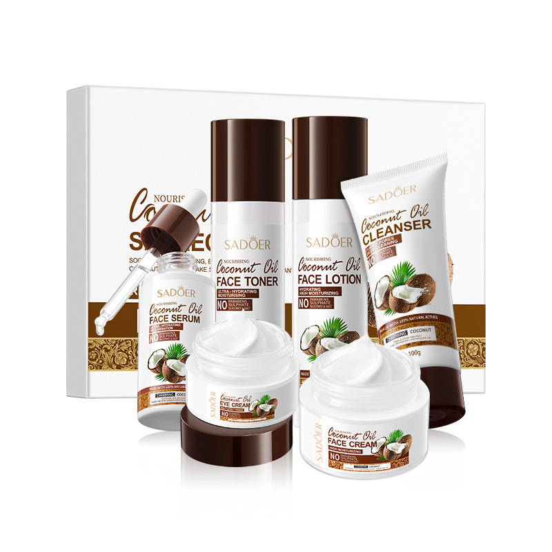 Full English SADOER Coconut Oil Shampoo, Hair Mask, Shower Gel, Moisturizing Cream, Skin Care Products, Washing and Care Set