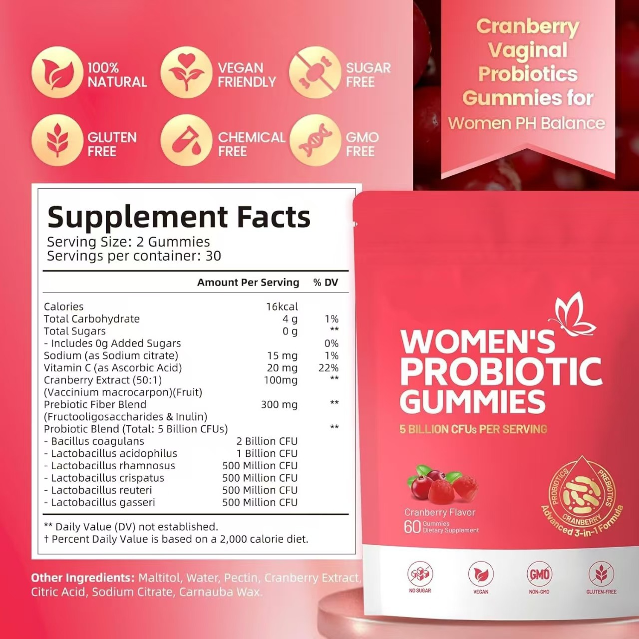 New Arrival & Bestseller 60-Count Women's Probiotic Soft Gummies New Arrival & Bestseller 60-Count Women's Probiotic Soft Gummies