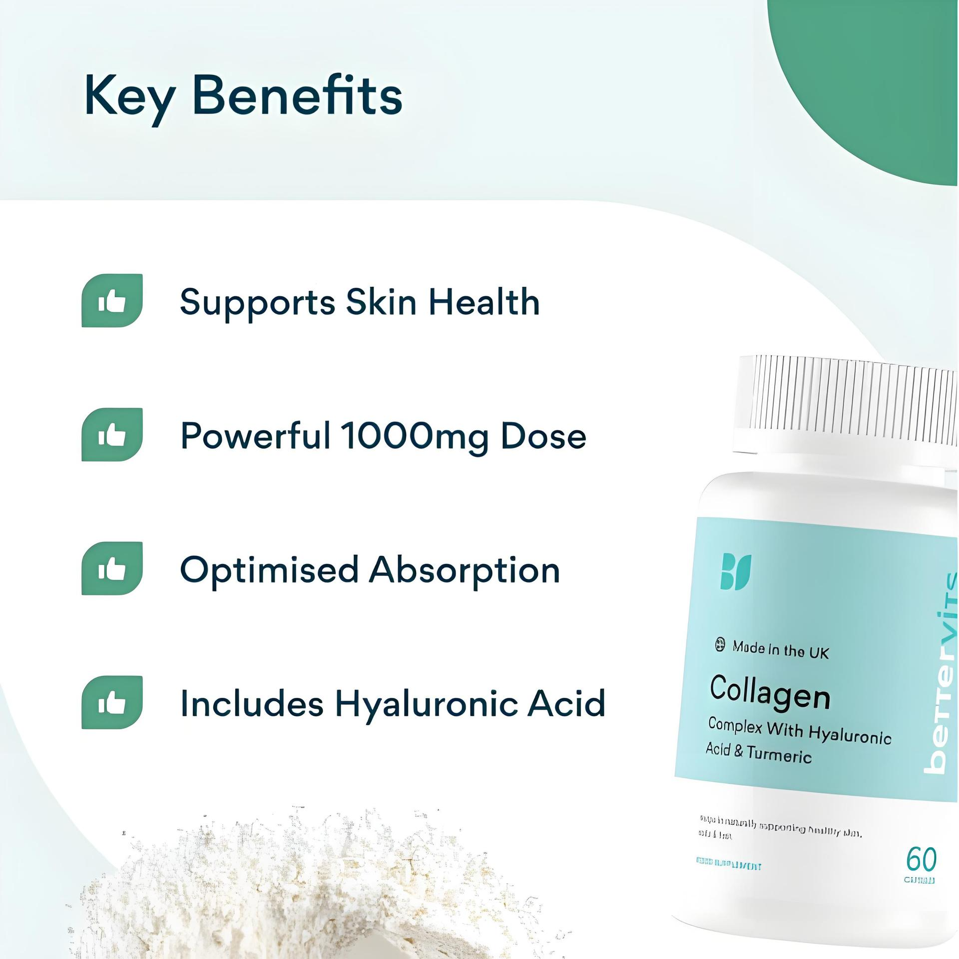 Hyaluronic Acid & Collagen Capsules with BerrerviTs Turmeric Complex - Vitamin Supplement