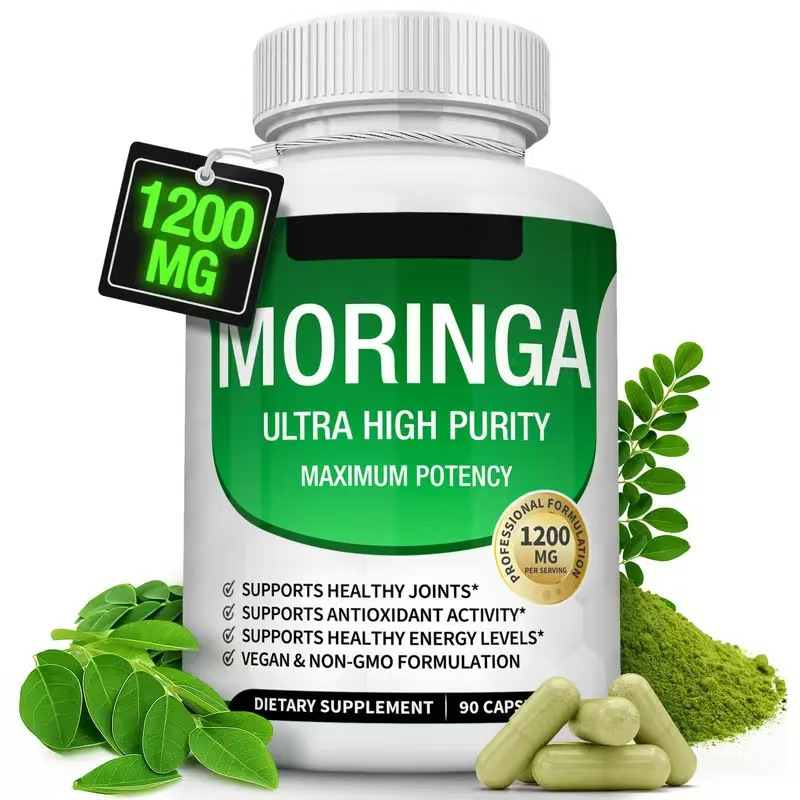 Moringa Leaf Capsules (Moringa Capsules) - Pure Moringa Powder Formula with Prebiotics for Health Support