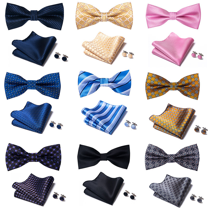 Bow tie for men, solid color collar, flat head type, solid color series, matte fabric bow