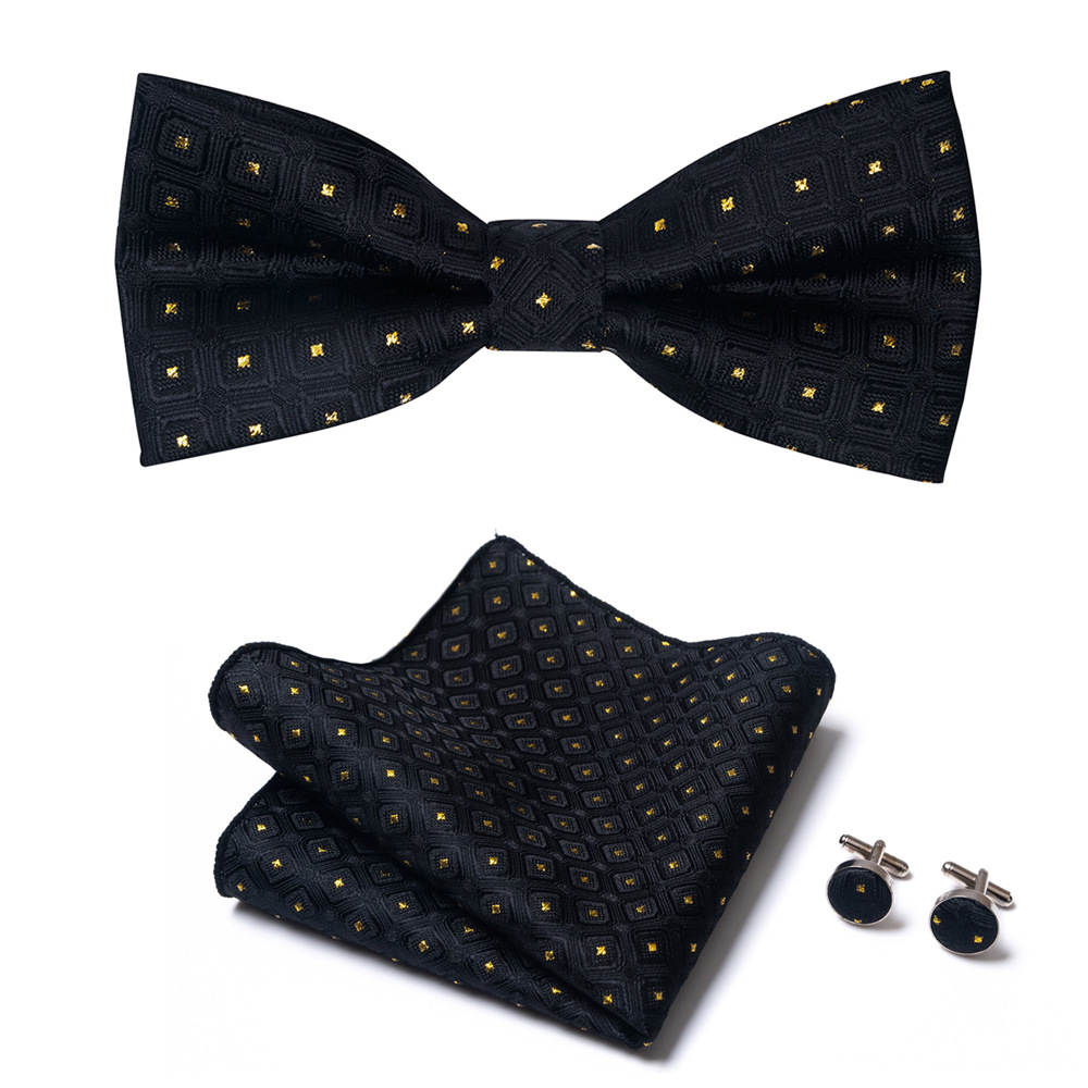Bow tie for men, solid color collar, flat head type, solid color series, matte fabric bow