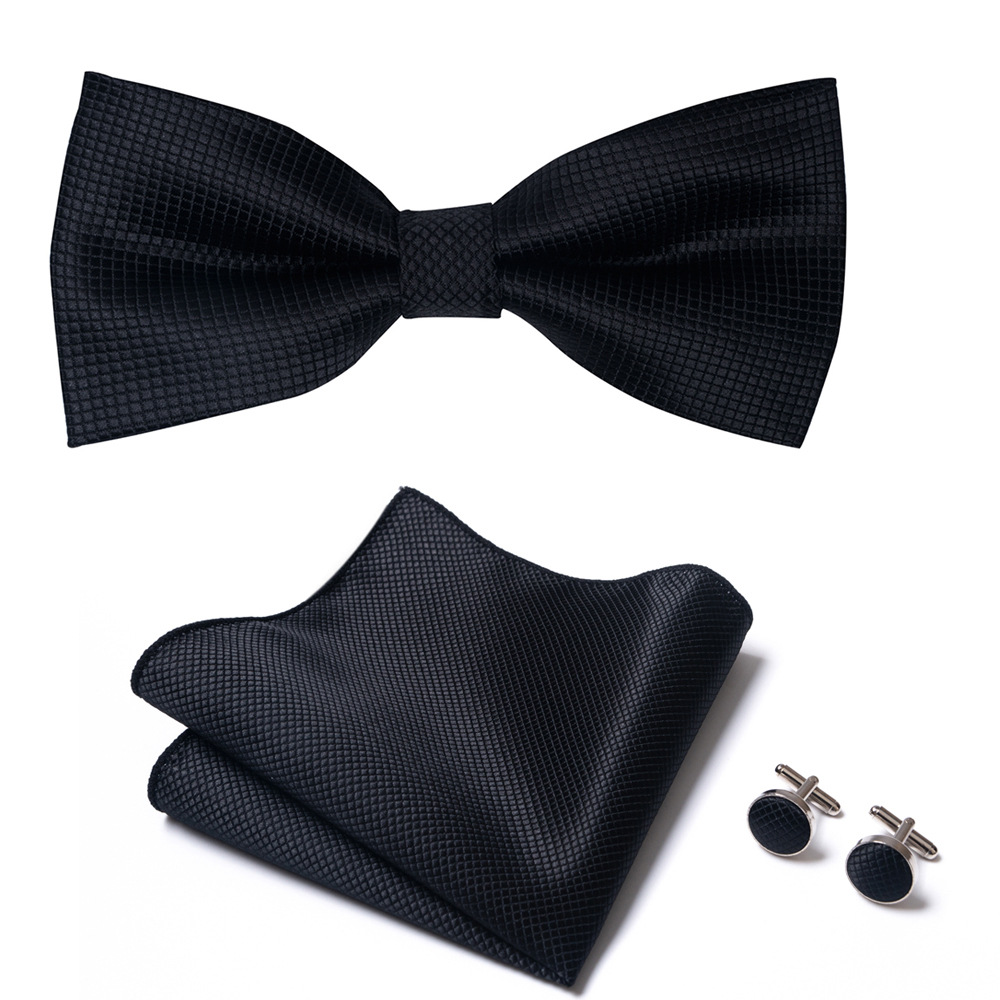 Bow tie for men, solid color collar, flat head type, solid color series, matte fabric bow